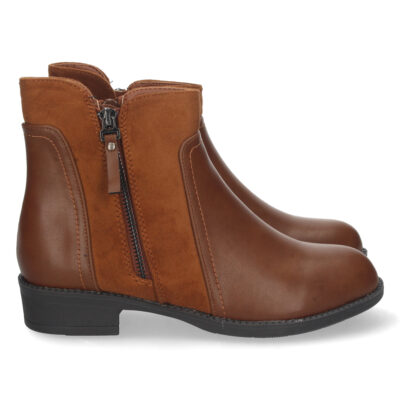Botin de Tacon Bajo con Cremallera