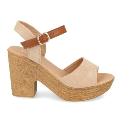 Sandalia de Tacón Estilo Ankle Strap y Hebilla