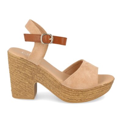 Sandalia de Tacón Estilo Ankle Strap y Hebilla