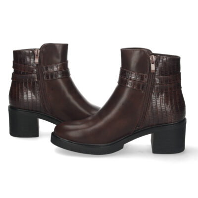 Botin de Tacon con Estampado y Cremallera - Imagen 5