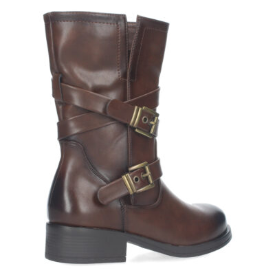 Bota motera lisa con cremallera. - Imagen 4