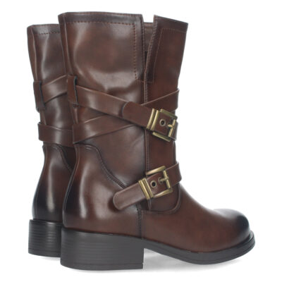 Bota motera lisa con cremallera. - Imagen 5