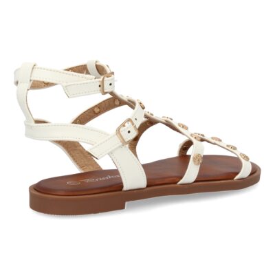 Sandalias planas de mujer, comodas y elegantes, diseño moderno con adornos de tachuelas - Imagen 4