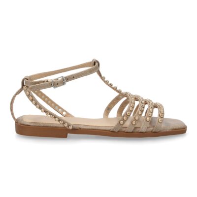 Sandalias planas de mujer, comodas y elegantes, diseño moderno con adornos brillantes - Imagen 2