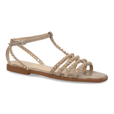 Sandalias planas de mujer, comodas y elegantes, diseño moderno con adornos brillantes - Imagen 3