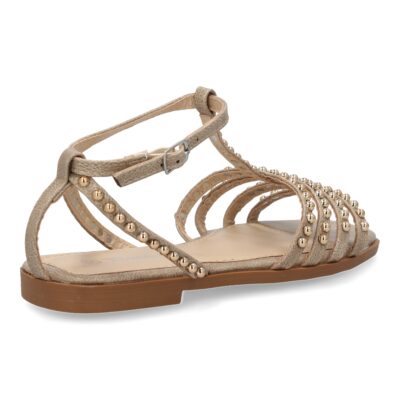 Sandalias planas de mujer, comodas y elegantes, diseño moderno con adornos brillantes - Imagen 4