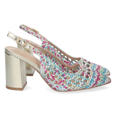 Zapato de Tacon Entrelazado con Hebilla