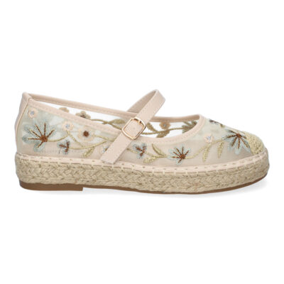 Bailarina Estilo Apargata con Yute para Mujer, Diseño Moderno Floral, Comodo y Elegante - Imagen 2
