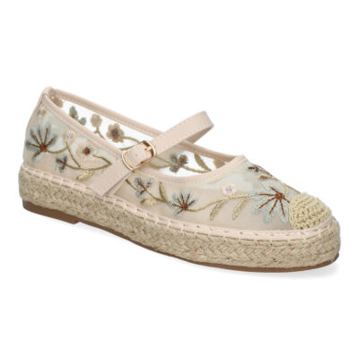 Bailarina Estilo Apargata con Yute para Mujer, Diseño Moderno Floral, Comodo y Elegante - Imagen 3