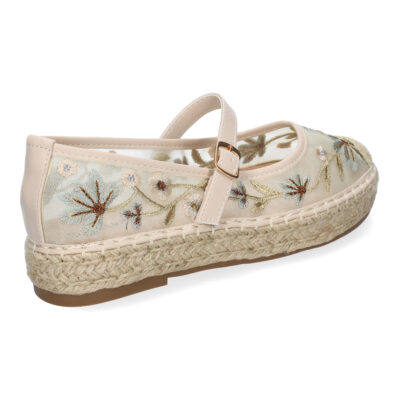 Bailarina Estilo Apargata con Yute para Mujer, Diseño Moderno Floral, Comodo y Elegante - Imagen 4