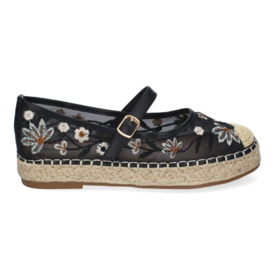 Bailarina Estilo Apargata con Yute para Mujer, Diseño Moderno Floral, Comodo y Elegante - Imagen 2