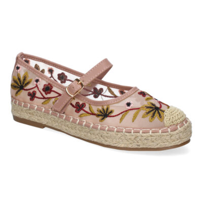 Bailarina Estilo Apargata con Yute para Mujer, Diseño Moderno Floral, Comodo y Elegante - Imagen 3