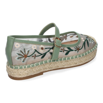 Bailarina Estilo Apargata con Yute para Mujer, Diseño Moderno Floral, Comodo y Elegante - Imagen 4