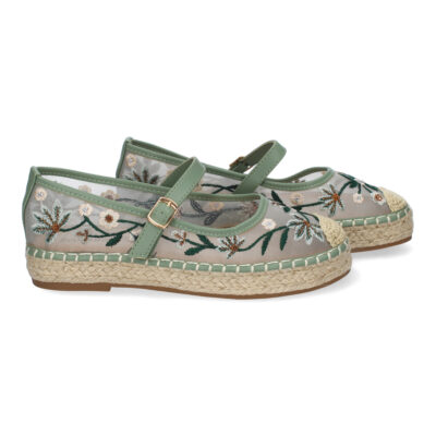 Bailarina Estilo Apargata con Yute para Mujer, Diseño Moderno Floral, Comodo y Elegante - Imagen 5