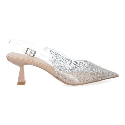 Zapato de Salón Transparente con Brillantes - Imagen 2