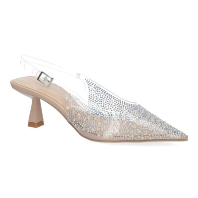 Zapato de Salón Transparente con Brillantes - Imagen 3