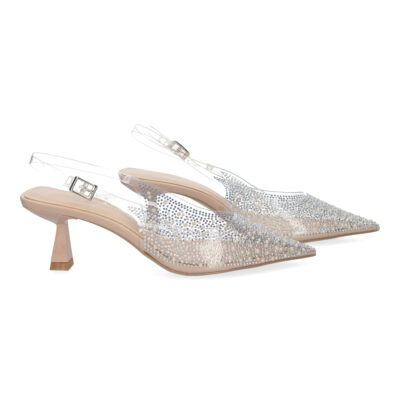 Zapato de Salón Transparente con Brillantes - Imagen 5