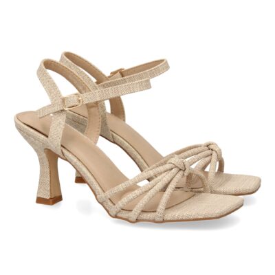 Sandalias de tacon para mujer, comodas y elegantes diseño moderno con tiras cruzadas