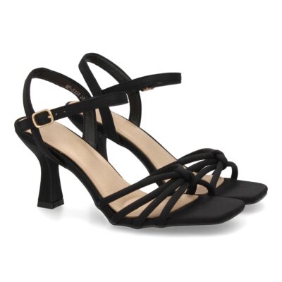Sandalias de tacon para mujer, comodas y elegantes diseño moderno con tiras cruzadas