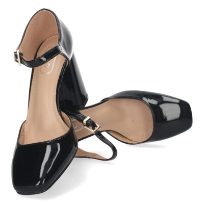Zapato de Tacon Estilo Charol con Hebilla - Imagen 5