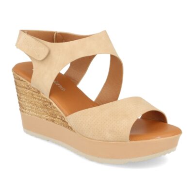 Sandalia Ankle Strap con Cuña de Yute y Cierre de Velcro - Imagen 2