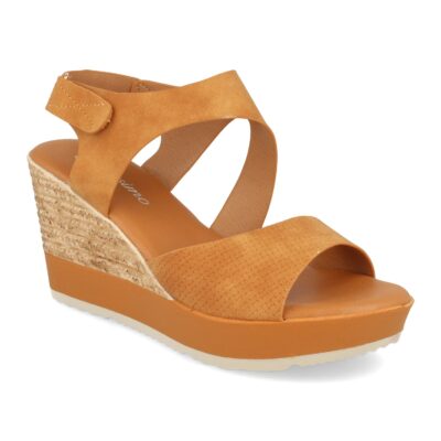 Sandalia Ankle Strap con Cuña de Yute y Cierre de Velcro - Imagen 2