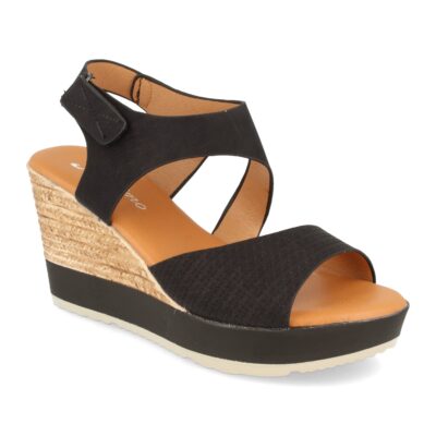 Sandalia Ankle Strap con Cuña de Yute y Cierre de Velcro - Imagen 2
