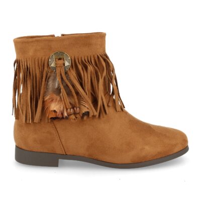 Botin de Mujer con Cremallera y Flecos