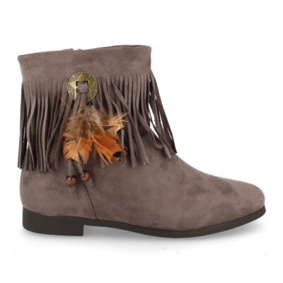 Botin de Mujer con Cremallera y Flecos