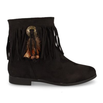 Botin de Mujer con Cremallera y Flecos