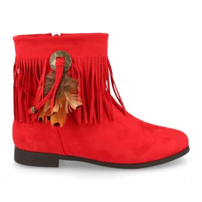 Botin de Mujer con Cremallera y Flecos