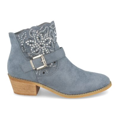 Botin de Mujer Estilo Campero con Hebilla