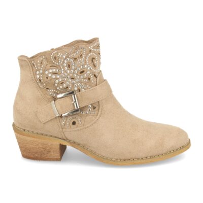 Botin de Mujer Estilo Campero con Hebilla