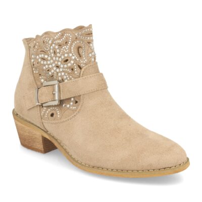 Botin de Mujer Estilo Campero con Hebilla - Imagen 2