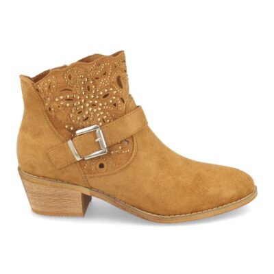 Botin de Mujer Estilo Campero con Hebilla