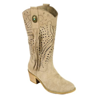 Bota de Mujer con Flecos y Adorno Metalico - Imagen 2