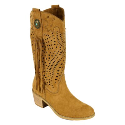 Bota de Mujer con Flecos y Adorno Metalico - Imagen 2