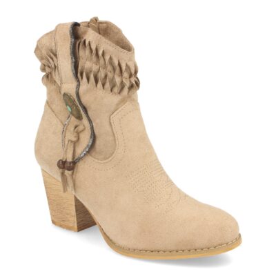 Botin de Mujer Campero con Bordado y Adornos - Imagen 2