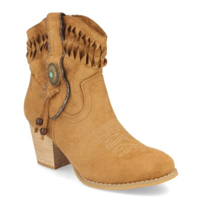Botin de Mujer Campero con Bordado y Adornos - Imagen 2