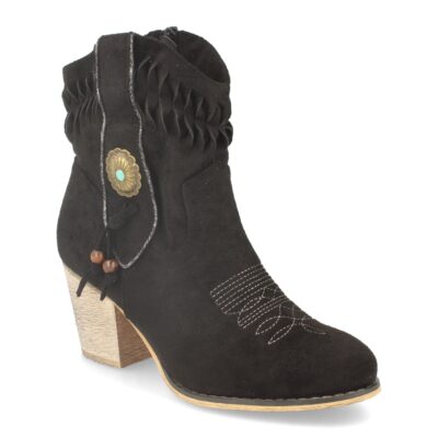 Botin de Mujer Campero con Bordado y Adornos - Imagen 2