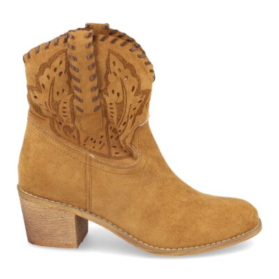 Botin de Mujer Estilo Campero con Tacon