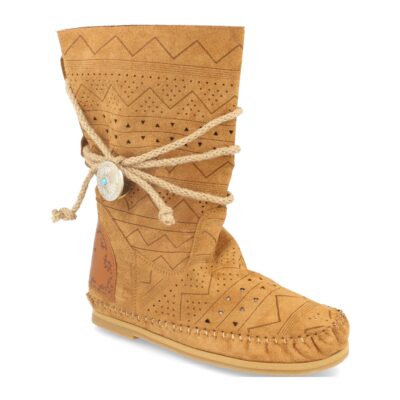 Botin Plano Estilo Indio con Flecos y Adornos - Imagen 2