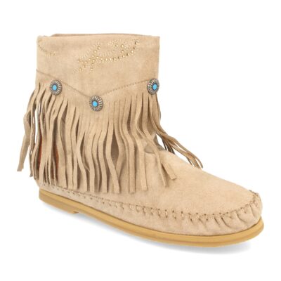 Botin Plano Estilo Indio con Flecos y Adornos - Imagen 2