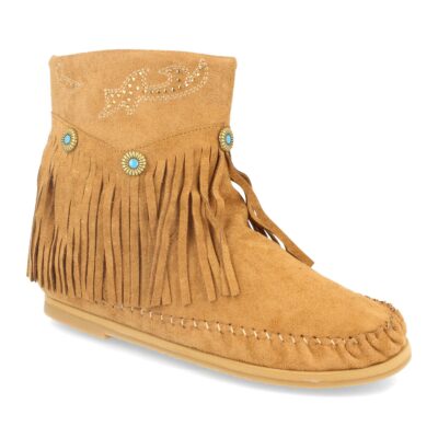 Botin Plano Estilo Indio con Flecos y Adornos - Imagen 2