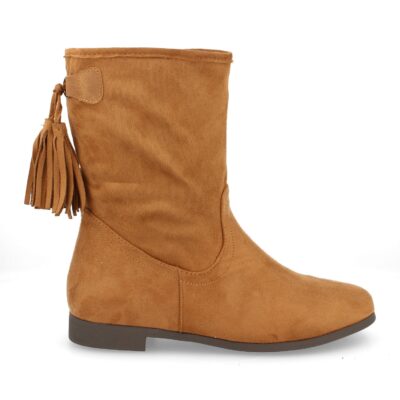 Botin de Mujer con Cremallera y Borlas