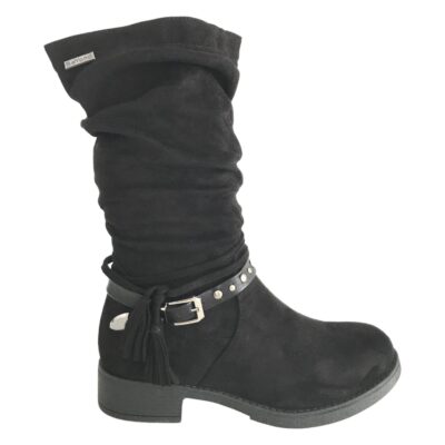 Bota de Mujer Plano con Borlas y Cremallera