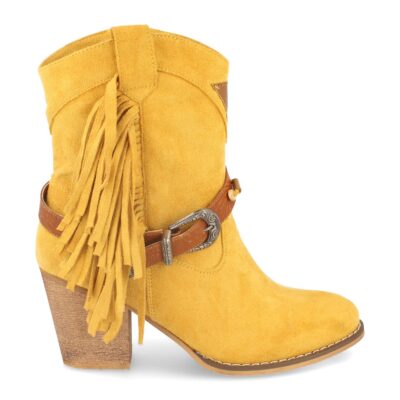 Botin de Mujer con Tacon Campero y Flecos