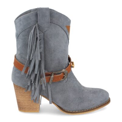 Botin de Mujer con Tacon Campero y Flecos