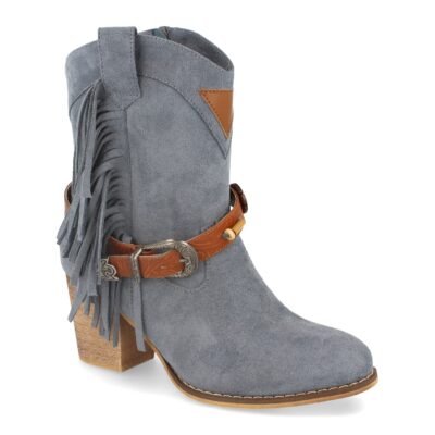 Botin de Mujer con Tacon Campero y Flecos - Imagen 2
