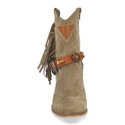 Botin de Mujer con Tacon Campero y Flecos - Imagen 3